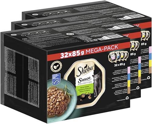 SHEBA® Schale Multipack Sauce Collection Sauce Lover Feine Vielfalt (MSC) 3 x 32 x 85g von Sheba