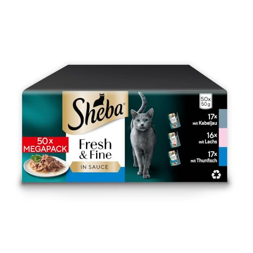 SHEBA CATCARE Pouch Wet Fresh & FINE (Fish) Chunks IN Gravy Adult 50G Multipack Standard von Sheba