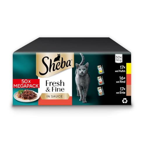 SHEBA CATCARE Pouch Wet Fresh & FINE (Meat) Chunks IN Gravy Adult 50G Multipack Standard von Sheba