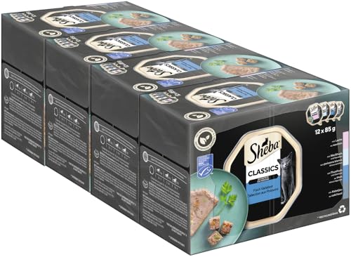 SHEBA Classics Multipack Schale Fisch Variation in Pastete MSC 4x12x85g SHEBA Classics Multipack Schale Fisch Variation in Pastete MSC 4x12x85g von Sheba