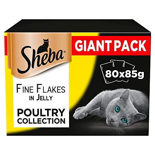 SHEBA Delicacy Poultry Flavours in Jelly - Wet cat Food - 80x 85 g von Sheba