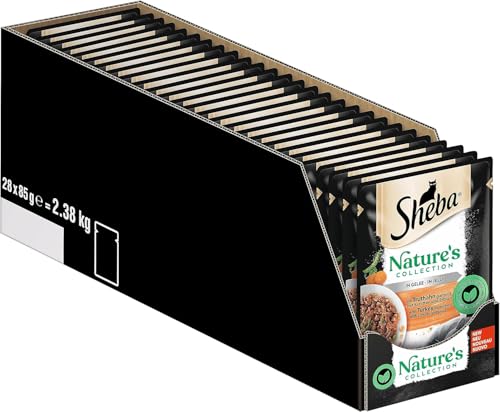 SHEBA Nature's Collection in Gelee - Hochwertiges Katzennassfutter mit Truthahn im Portionsbeutel - 28 x 85g SHEBA Nature's Collection in Gelee - Hochwertiges Katzennassfutter mit Truthahn im Portionsbeutel - 28 x 85g von Sheba