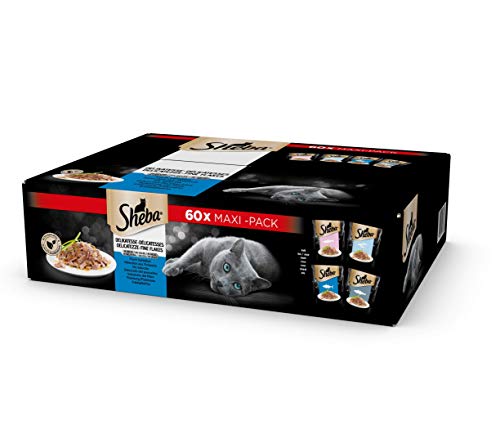 SHEBA Portionsbeutel Multipack Fisch in Gelee 60x85g Katzenfutter Nassfutter SHEBA Portionsbeutel Multipack Fisch in Gelee 60x85g Katzenfutter Nassfutter von sheba