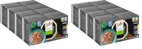SHEBA Schale Nassfutter für Katzen Nature's Collection in Sauce Feine Vielfalt MSC-Zertifiziert 4 x 8 x 85g Multipack (Packung mit 2) von Sheba