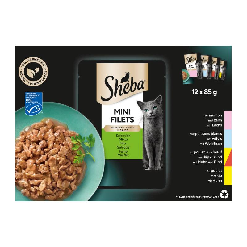 Sheba Auswahl des Küchenchefs Mini Filets in Sauce - 24 x 85 Gramm Sheba Auswahl des Küchenchefs Mini Filets in Sauce - 24 x 85 Gramm von Sheba