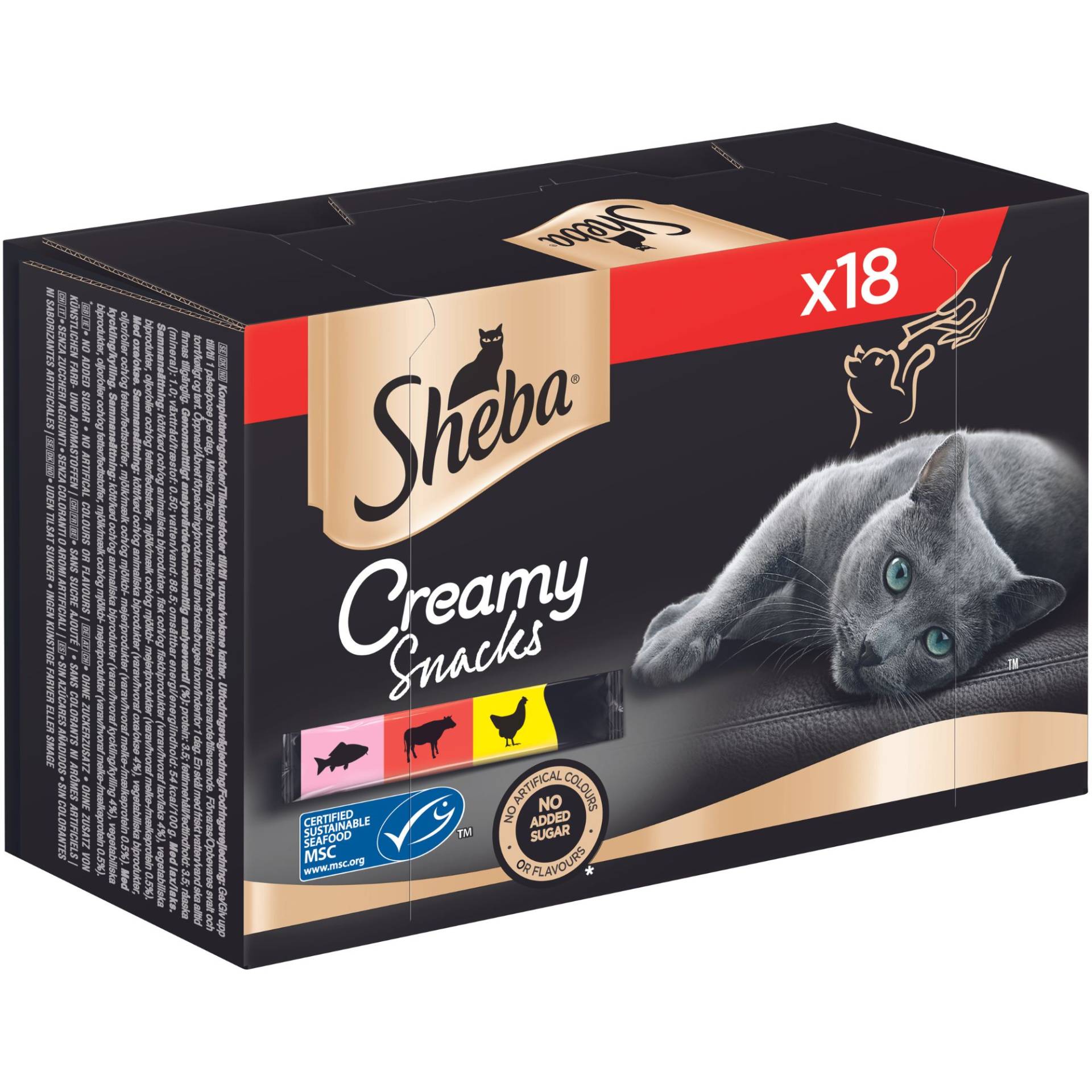 Sheba Creamy Snacks Multipack - 18 x 12 g von Sheba