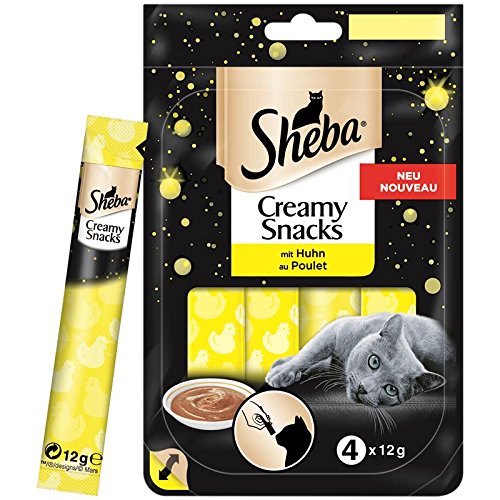 Sheba Creamy Snacks mit Huhn 20x 4x12g Katzenfutter von Sheba