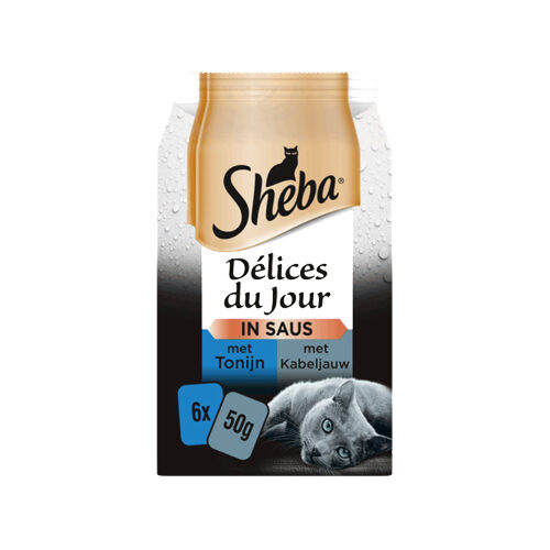 Sheba Délices Du Jour Thunfisch & Kabeljau in Sauce - 6 x 50 g von Sheba
