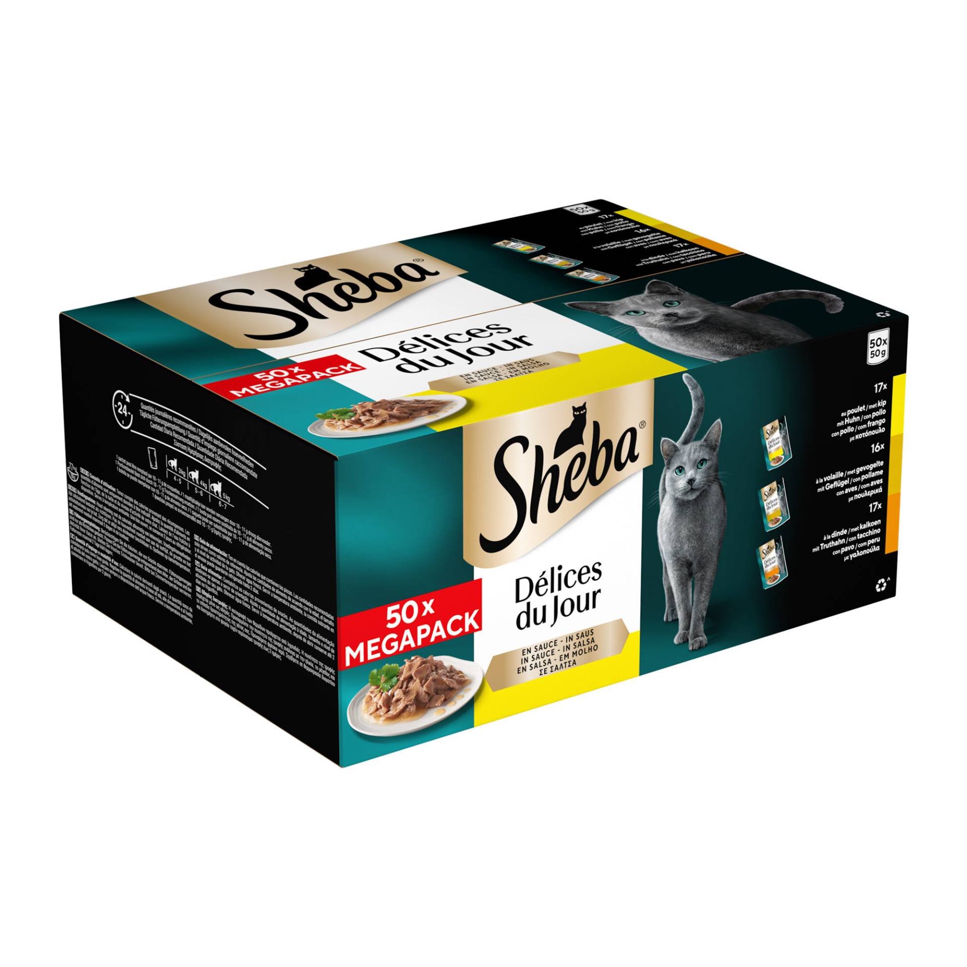 Sheba Delices du Jour - Geflügel - Mega Pack - 50 x 50 g Sheba Delices du Jour - Geflügel - Mega Pack - 50 x 50 g von Sheba