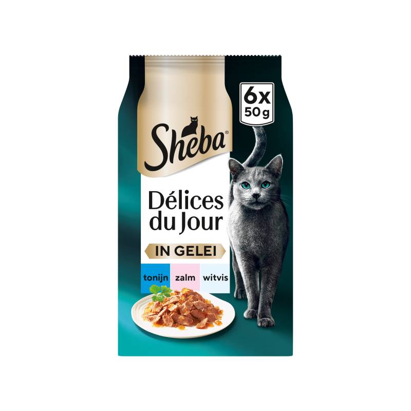 Sheba Délices du Jour in Gelee - Thunfisch, Lachs und Weißfisch von Sheba