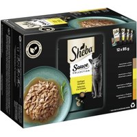 Sheba Sauce Collection Nassfutter Katze Adult, Mixpaket, in Sauce 12x85 g Geflügel Auswahl von Sheba