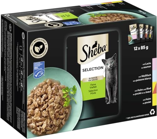 Sheba Feine Vielfalt in Sauce MP | 4x 12x85g Katzenfutter Sheba Feine Vielfalt in Sauce MP | 4x 12x85g Katzenfutter von Sheba
