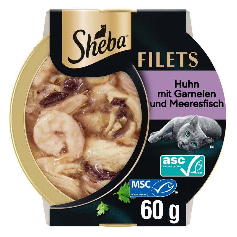Sheba Filets 16 x 60 g - Huhn mit Garnelen Sheba Filets 16 x 60 g - Huhn mit Garnelen von Sheba