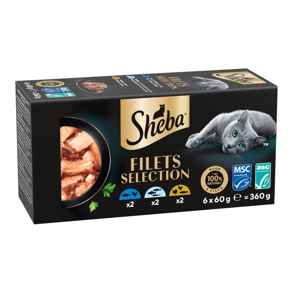 Sheba Filets 6 x 60 g - Mixpaket I (3 Sorten) von Sheba