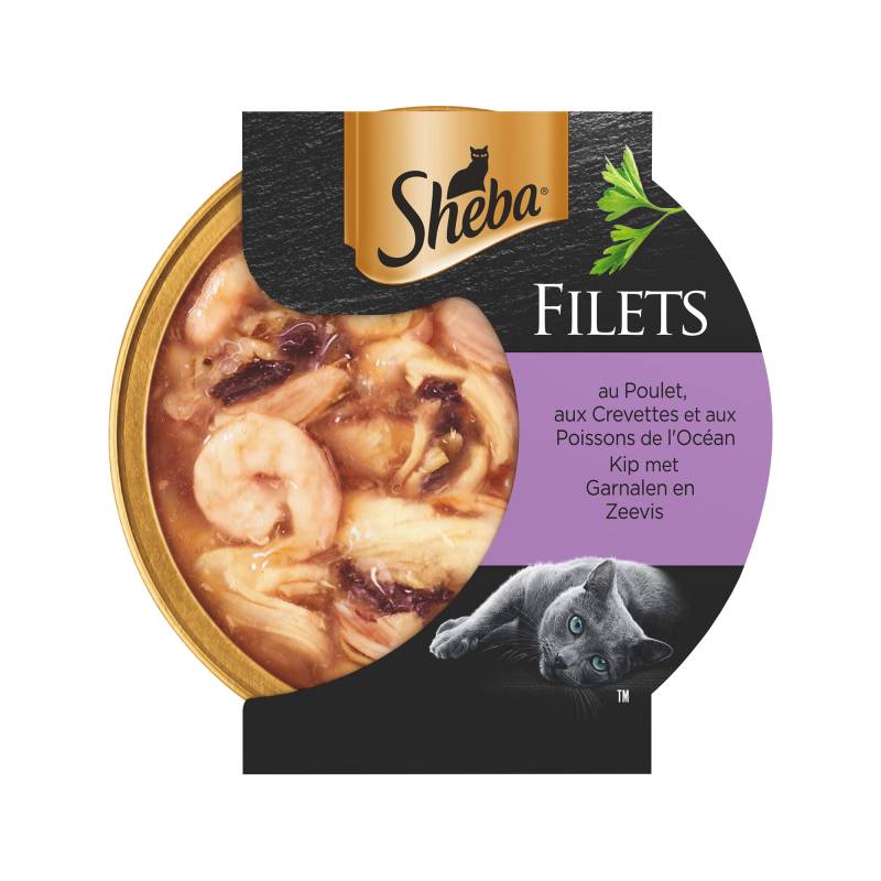 Sheba Filets - Huhn mit Garnelen und Meeresfisch - 16 x 60 g Sheba Filets - Huhn mit Garnelen und Meeresfisch - 16 x 60 g von Sheba