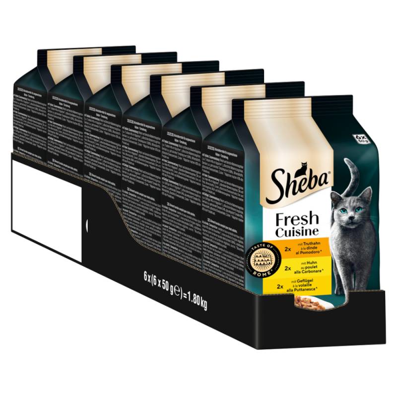 Sheba Fresh Cuisine Taste of Rome 6 x 50 g - Truthahn, Huhn & Geflügel in Sauce von Sheba