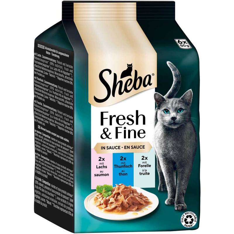 Sheba Fresh & Fine Sauce Lachs, Thunfisch & Forelle 6x50 g von Sheba