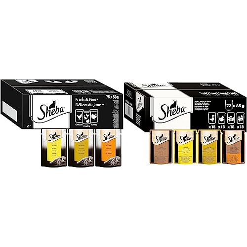 Sheba Fresh & Fine in Sauce - Hochwertiges Katzen Nassfutter - Portionsbeutel Multipack mit Huhn & Katzennassfutter Selection in Sauce Sheba Fresh & Fine in Sauce - Hochwertiges Katzen Nassfutter - Portionsbeutel Multipack mit Huhn & Katzennassfutter Selection in Sauce von Sheba