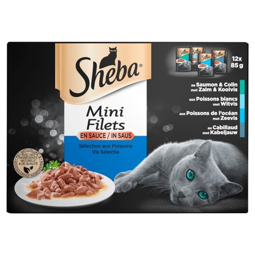 Sheba Katzenfutter Fischauswahl Mini-Filet in Sauce - 12 Beutel x 85 Gramm Sheba Katzenfutter Fischauswahl Mini-Filet in Sauce - 12 Beutel x 85 Gramm von Sheba
