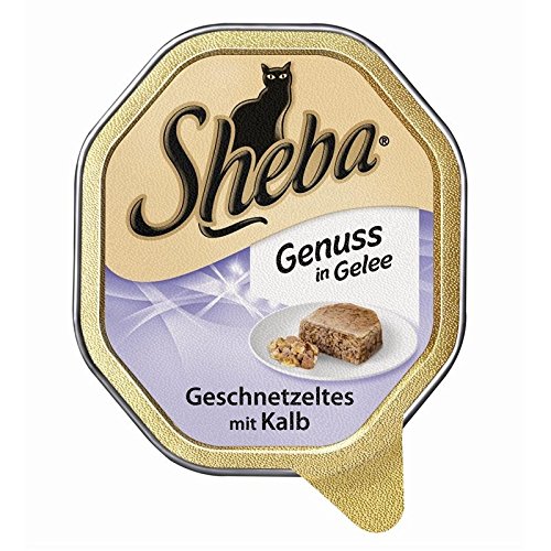 Sheba Katzenfutter Nassfutter Delikatesse in Gelee mit Huhn, 1 x 85g Schale von Sheba