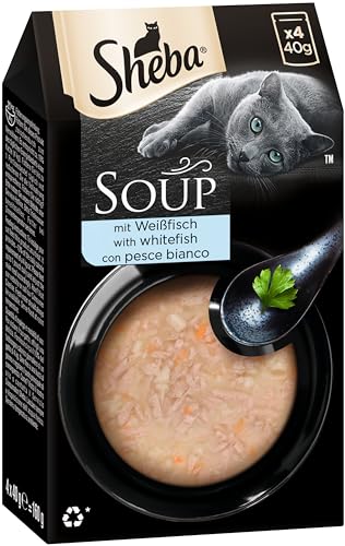 Sheba Multipack Soup - Katzennassfutter im Portionsbeutel - Weißfisch - 40 x 40g von Sheba