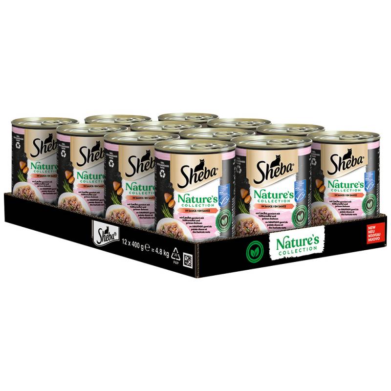 Sheba Nature's Collection 12 x 400 g -  Lachs garniert mit Süßkartoffel und grünen Bohnen in Sauce von Sheba