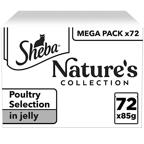 Sheba Nature's Collection, delikate Auswahl in Gelee, 72 Tütchen zu je 85 g von Sheba