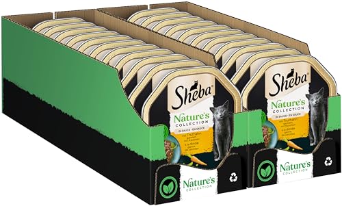 Sheba Nature`s Collection in Sauce - Feinstes Katzennassfutter in der Schale - Truthahn - 22 x 85g von Sheba