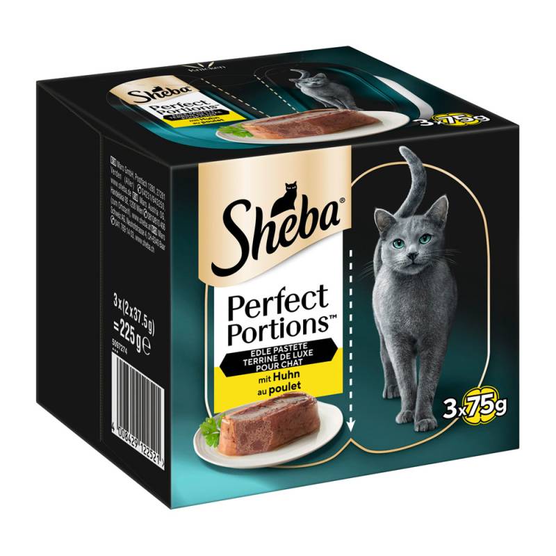 Sheba Perfect Portions 96 x 37,5 g - Pastete mit Huhn von Sheba