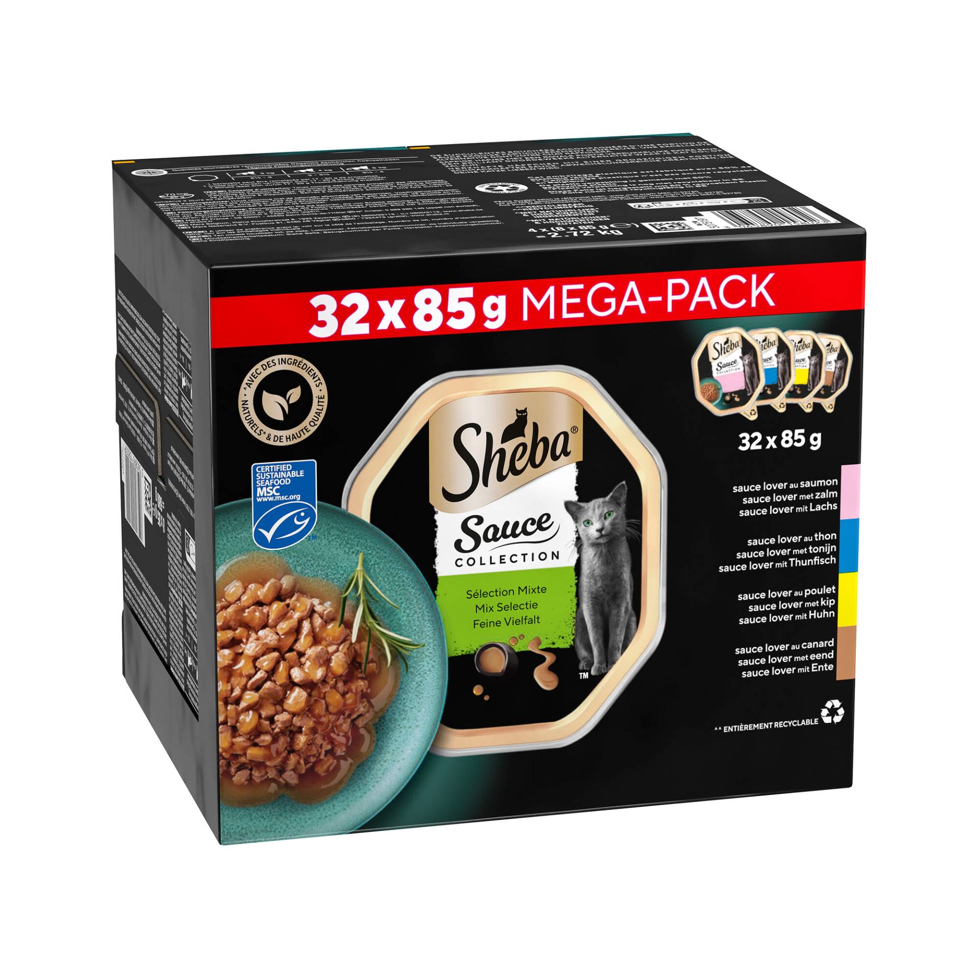 Sheba Sauce Collection - Mix Selectie - Mega Pack - 32 x 85 g Sheba Sauce Collection - Mix Selectie - Mega Pack - 32 x 85 g von Sheba