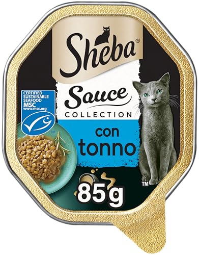 Sheba Sauce Collection Katzenfutter mit Thunfisch in zarter Sauce, 85 g, 22 Schalen von Sheba