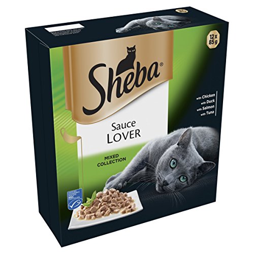 Sheba Sauce Lover Mixed Collection Katzenfutter, 4 x12 x 85 g von Sheba