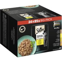 Sheba Selection Mini Filets Nassfutter Katze Adult, Mixpaket, Geflügel Variation, in Sauce 24x85 g von Sheba