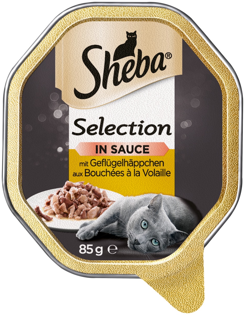 Sheba Selection in Sauce 85 Gramm Schale Katzennassfutter von Sheba