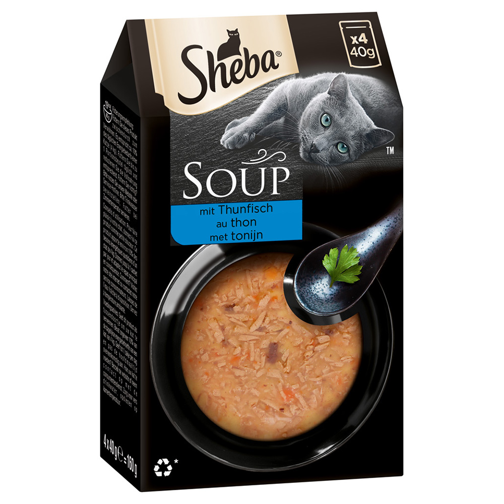 Sparpaket 40 x 40 g Multipack Sheba Classic Soup Frischebeutel - mit Thunfisch von Sheba