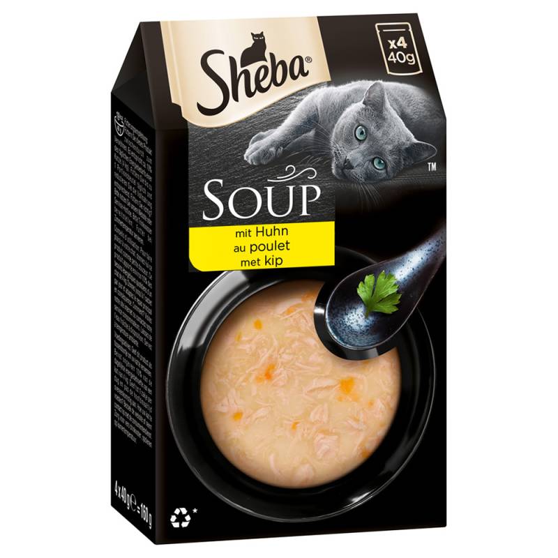 Sparpaket 80 x 40 g Multipack Sheba Classic Soup Frischebeutel - mit Huhn von Sheba