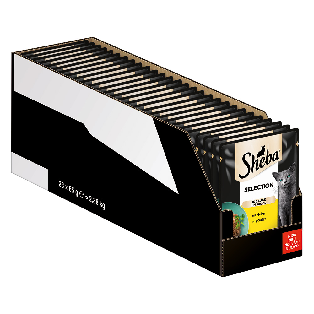 Sparpaket Megapack Sheba Varietäten Frischebeutel 56 x 85 g - Selection in Sauce mit Huhn von Sheba
