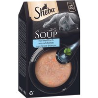 Sparpaket Sheba Classic Soup Frischebeutel 80 x 40 g - mit Weißfisch von Sheba