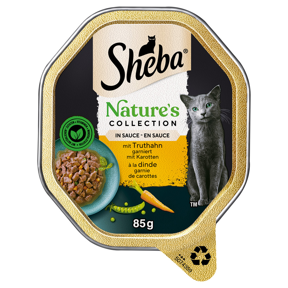 Sparpaket Sheba Nature´s Collection in Sauce 44 x 85 g - mit Truthahn von Sheba