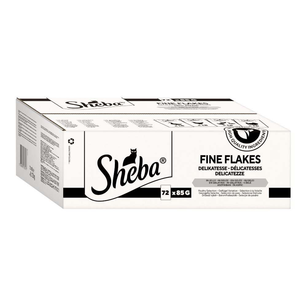 Sparpaket Sheba Portionsbeutel 144 x 85 g - Delikatesse in Gelee Geflügel Variation Sparpaket Sheba Portionsbeutel 144 x 85 g - Delikatesse in Gelee Geflügel Variation von Sheba