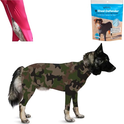 Shed Defender Sport Hunde-Einteiler – Seen on Shark Tank, Shedding Body für Hunde, Angstweste, beruhigendes Shirt, Hot Spots, Ganzkörper-Schuppenanzug, Tierarztgenehmigt von Shed Defender