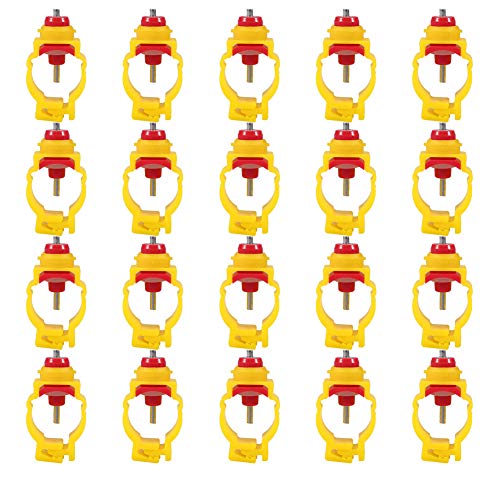 20 STÜCKE AutomaticChicken Feeder Nippel Ente Geflügel Trinkspender Bewässerung Trinker für Enten Henne Puten Gänse Wachtel[φ 25mm] Tränken & Tränkanlagen von Sheens