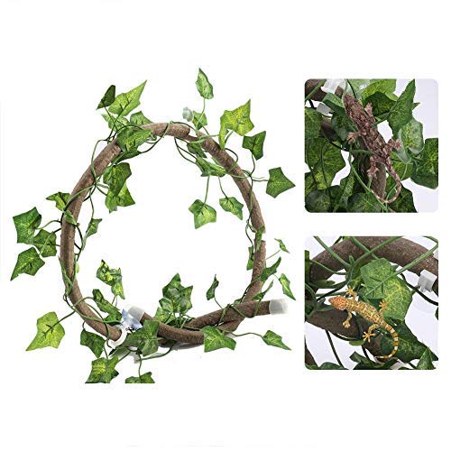 Reptile Vines, 3,28ft Flexible Jungle Rattan Long Vine Habitat Decor Künstliche Reptilien Kletterzweig mit Saugnäpfen für Chameleon Snakes Echsen Gecko und mehr Reptilien[Rattan + Parthenocissus Reptile Vines, 3,28ft Flexible Jungle Rattan Long Vine Habitat Decor Künstliche Reptilien Kletterzweig mit Saugnäpfen für Chameleon Snakes Echsen Gecko und mehr Reptilien[Rattan + Parthenocissus von Sheens