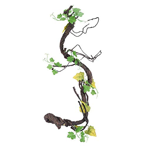 Reptilien künstliche Pflanzen flexibel biegbar künstliche Baum Rebe Dschungel Reben Terrarium Käfig Lebensraum Dekor für Eidechse Spinne Chamäleon Schlangen Gecko(L) von Sheens