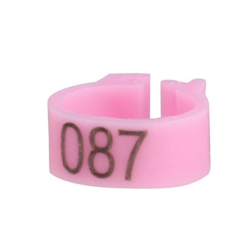 Sheens 100 Teile/Beutel Vogel Bein Bänder Ringe, Kunststoff Geflügel Bein Bänder Langlebig Clip-on Ring für Vogel Küken Enten Huhn[Rosa] Gesundheit von Sheens