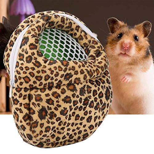 Sheens Weiche Hamster-Tragetasche Leopard-Tragetaschen Tragbare atmungsaktive Ausgabetasche für kleine Haustiere [22 * 18CM-Gelb] Holz von Sheens