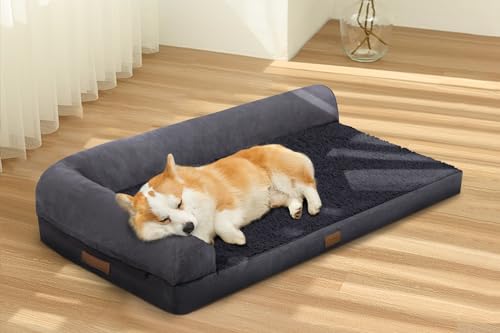Sheepping Orthopädisches Hundebett für mittelgroße Hunde, Hundesofa mit Rand Grosse Hunde Hundecouch Bettchen Waschbar 91x69x18cm Sheepping Orthopädisches Hundebett für mittelgroße Hunde, Hundesofa mit Rand Grosse Hunde Hundecouch Bettchen Waschbar 91x69x18cm von Sheepping