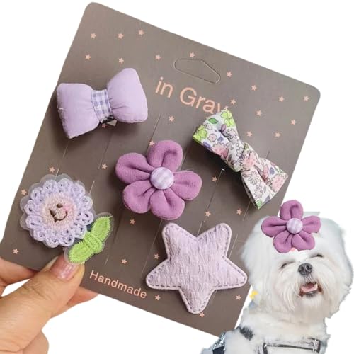 5 x Hunde-Haarspangen und Schleifen, Tierhaar-Accessoire, charmante Haustier-Haarspangen für kleine Hunde und Katzen, Hundehaarschleifen, bunte kleine Hundeschleife, stilvolle Welpenhaarschleife, 5 x Hunde-Haarspangen und Schleifen, Tierhaar-Accessoire, charmante Haustier-Haarspangen für kleine Hunde und Katzen, Hundehaarschleifen, bunte kleine Hundeschleife, stilvolle Welpenhaarschleife, von ShengQiu