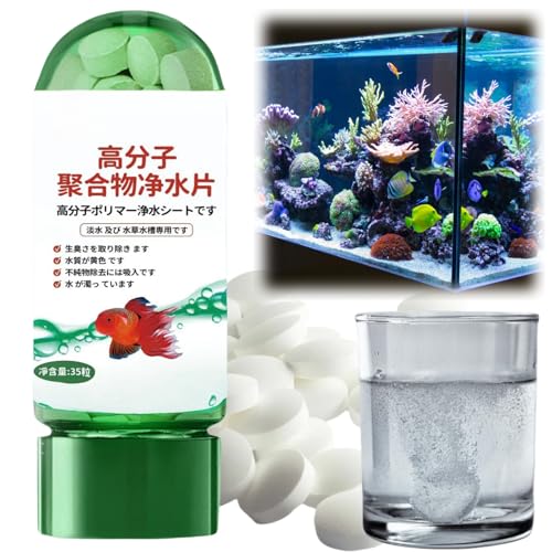 Leistungsstarke Aquarium-Wasserreinigungstabletten, tragbare Wasserreinigungstabletten, sanfte Formel, Wasseraufbereitungstabletten für Fi-sh-Tank, schnell transparent für Aquarien, 35 Stück Leistungsstarke Aquarium-Wasserreinigungstabletten, tragbare Wasserreinigungstabletten, sanfte Formel, Wasseraufbereitungstabletten für Fi-sh-Tank, schnell transparent für Aquarien, 35 Stück von ShengQiu
