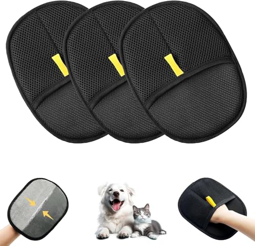 Shengruili 3 Stück Fellmagnet Handschuhe Wiederverwendbar,Atmungsaktive Haustierhaarentferner,Pet Grooming Gloves,Statische Haarentfernungshandschuhe Für Haustier Glattes und Gesundes Fell Shengruili 3 Stück Fellmagnet Handschuhe Wiederverwendbar,Atmungsaktive Haustierhaarentferner,Pet Grooming Gloves,Statische Haarentfernungshandschuhe Für Haustier Glattes und Gesundes Fell von Shengruili